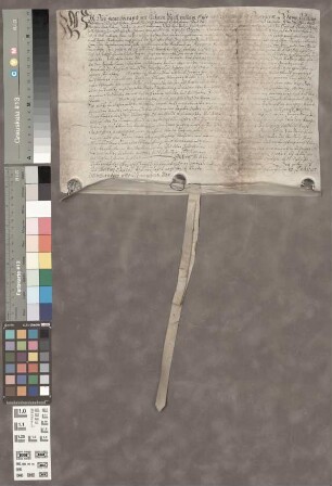 Dolgesheim: Schultheiß und Schöffen des Gerichts Dolgesheim beurkunden, dass Niclaus Hasell oo Maria von der Pfarrkirche zu Dolgesheim 20 fl. unte...