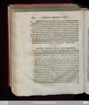Caput I. De Fatali Delationis Iuramenti.