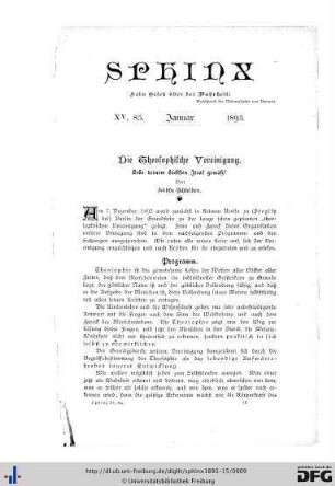Heft 1 Januar 1893