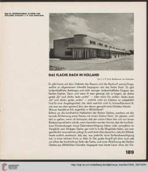 1: Das flache Dach in Holland