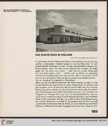 1: Das flache Dach in Holland