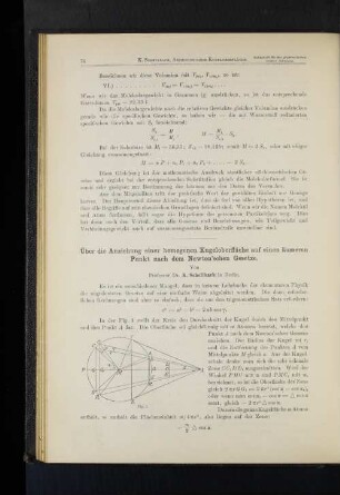 Über die Anziehung einer homogenen Kugeloberfläche auf einen äusseren Punkt nach dem Newton'schen Gesetze.