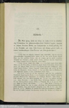III. Klösterle