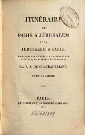Itinéraire de Paris à Jerusalem, 2