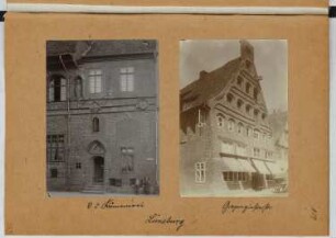 Brauerei Nolte Am Sande, Lüneburg. Gebäude Grapengießerstraße, Lüneburg: Ansichten (aus: Skizzen- und Fotoalbum 25)