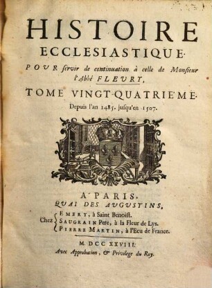 Histoire ecclésiastique, 24. Depuis l'an 1485. jusqu'en 1507