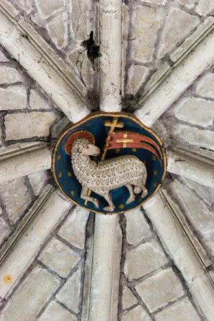 Frankreich. Pays de la Loire. Maine et Loire. Angers. Eglise Saint Serge. Um 1210. Chor. Schlussteine mit Motiven der Apokalypse