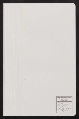 Fasz. V: Magisterprogramme (Nr. 1-81)