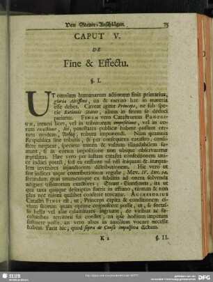 Caput V. De Fine & Effectu