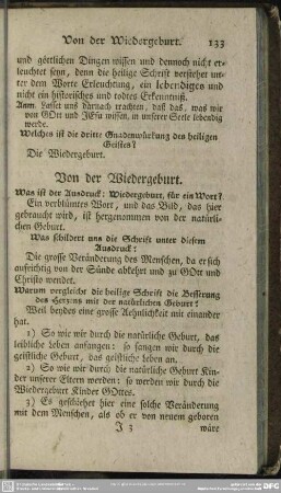 Von der Wiedergeburt