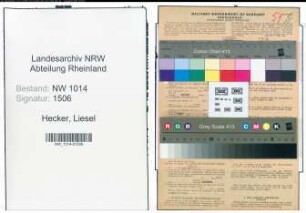 Entnazifizierung Liesel Hecker , geb. 24.06.1910 ()