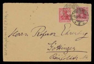 Brief von Franz Rosenzweig an Rudolf Ehrenberg