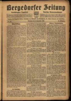 Bergedorfer Zeitung : unabhängig, überparteilich ; mit amtl. Bekanntmachungen