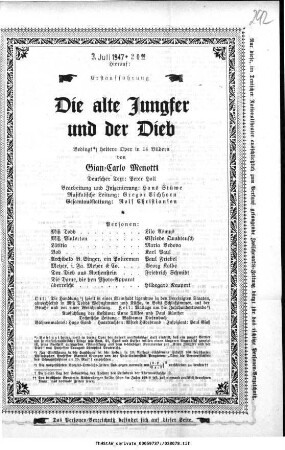 Die alte Jungfer und der Dieb