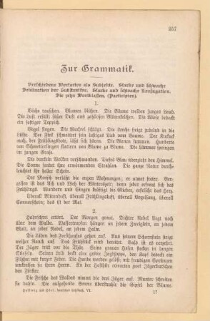 Zur Grammatik
