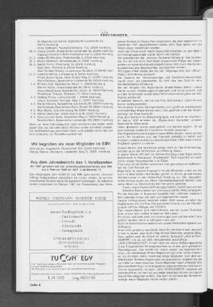 Wir begrüßen als neuen Mitglieder im EBV: