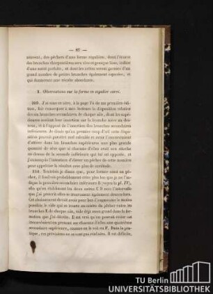 3. Observations sur la forme en espalier carré.