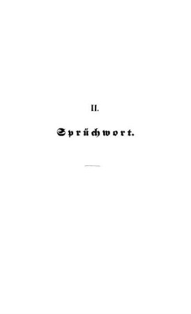 II. Sprüchwort.
