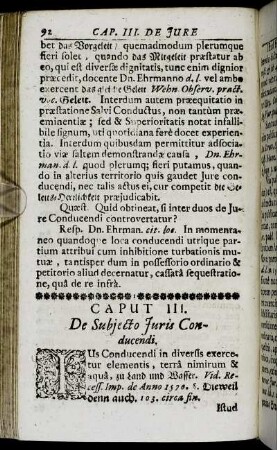 Caput III. De Subjecto Juris Conducendi.