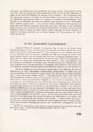 10. Die "Kurfürstliche Landesbibliothek"