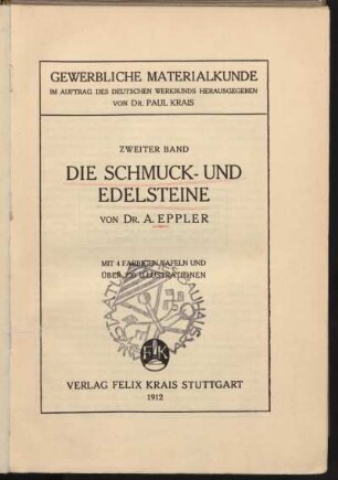 Bd. 2: Die Schmuck- und Edelsteine