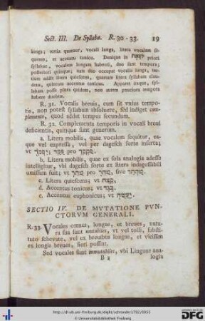 IV. De Mutatione Punctorum Generali.