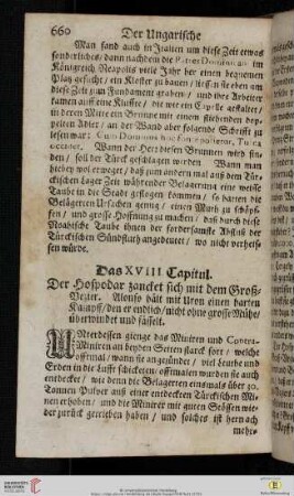 Das XVIII. Capitul