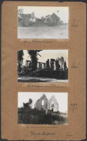 Vom Feinde zerstörte Kirche von Langemark