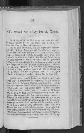 XV. Receß von 1657, den 4. Novbr.