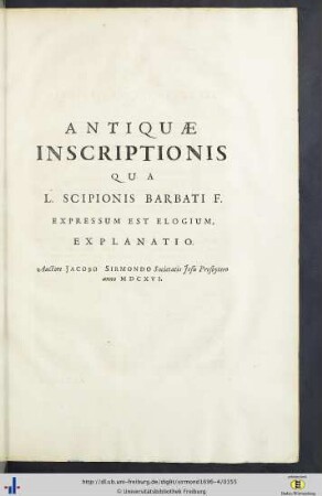XI. Antiquae Inscriptionis Explanatio.