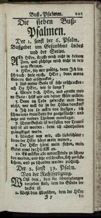 Die sieben Buß- Psalmen.
