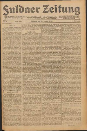 Ausgabe vom Dienstag, den 13. Januar 1914.