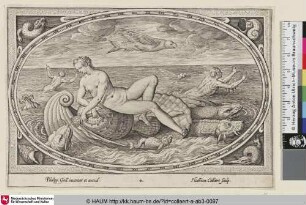 [A Sea-Goddess on a Shell Drawn by Fish; Meeresgöttin in einer von Fischen gezogenen Muschel]