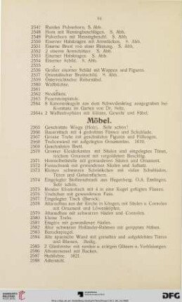 Möbel (Nr. 2565-2600)