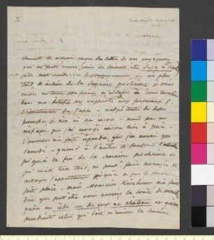 Brief von Gore, Emilie an Goethe, Johann Wolfgang von