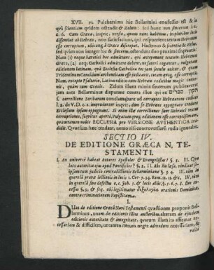 Sectio IV. De Editione Graeca N. Testamenti.