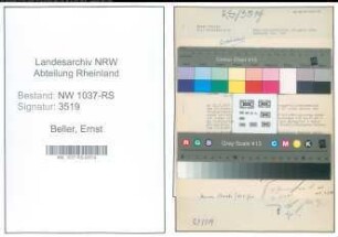 Entnazifizierung Ernst Beller , geb. 02.09.1898 (Polizeisekretaer)