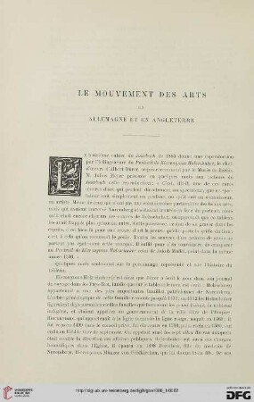 2. Pér. 33.1886: Le mouvement des arts en Allemagne et en Angleterre