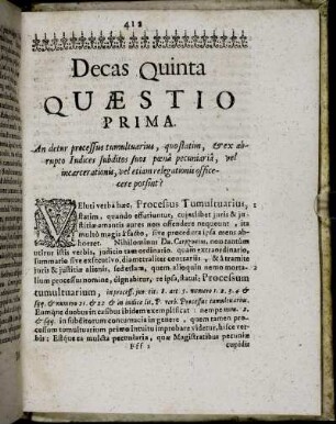 Quæstio Prima. - Quæstio Quinta.