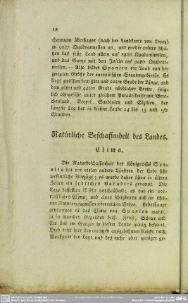 Natürliche Beschaffenheit des Landes