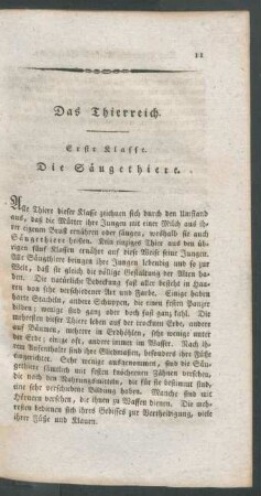 Das Thierreich.