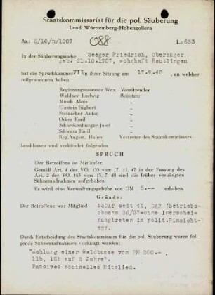 Seeger, Friedrich