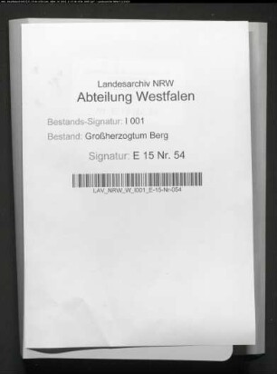 Hypothekeneintragungsgesuche Kirchspiel Oelde