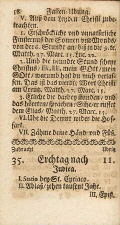 Erchtag nach Judica