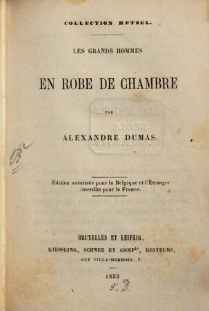 Les grands hommes en robe de chambre