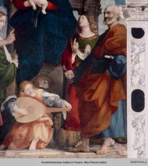 Thronende Madonna mit Heiligen