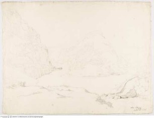 In steiler und enger Felsschlucht verlaufender Fluss in der Nähe einer Grenzklause Tirols