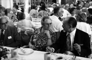 22. Tagung 1972 Mediziner; Beim Bayrischen Frühstück: O. Paul, D. Wiedersheim, A. Kiesselbach