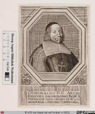 Bildnis Guidobald (Reichsfrhr., 1629 Reichsgraf von Thun), 1654-68 Fürsterzbischof von Salzburg