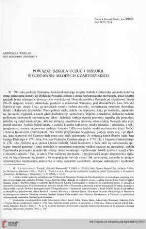 39: Powązki: szkoła uczuć i historii : wychowanie młodych Czartoryskich